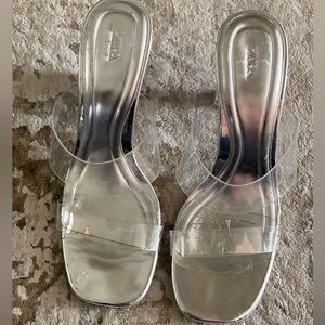 Zara silver heels